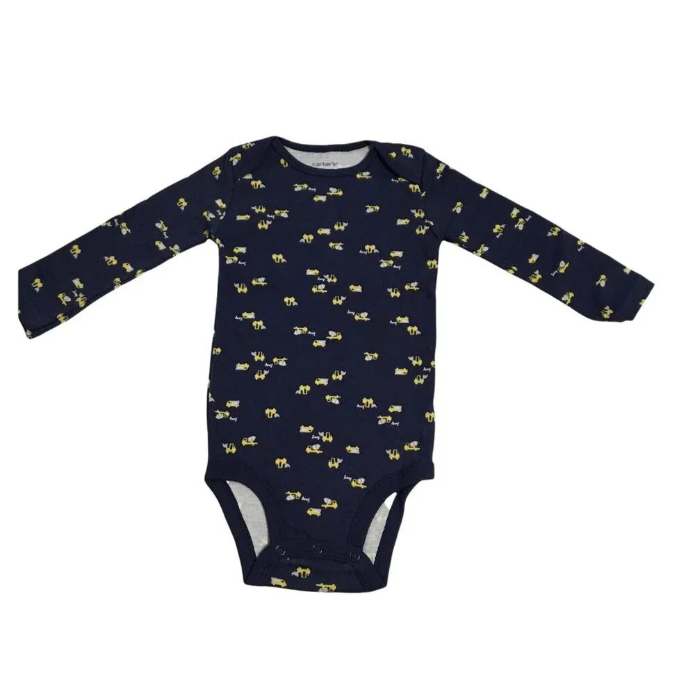 Carter's Baby Boys 3pc Truck Pants &‎ Tops Outfit Set Newborn 9-24 Months Yellow